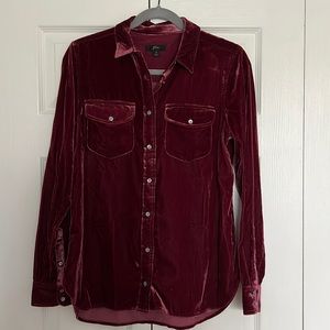 Jcrew Velour Button Down